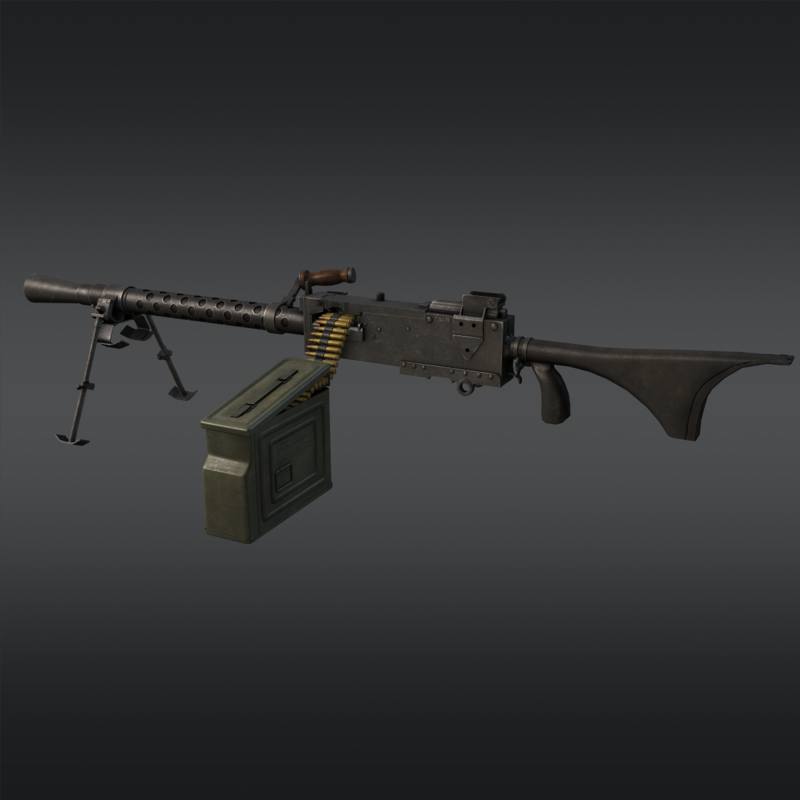 3d model of ready m1919a6