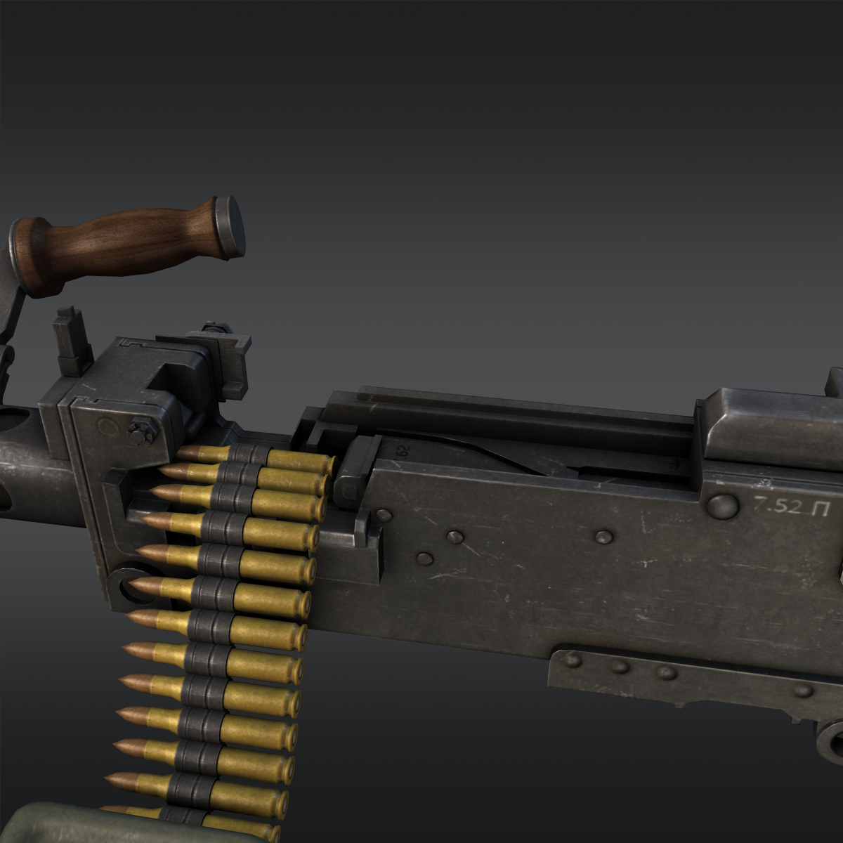 3d model of ready m1919a6