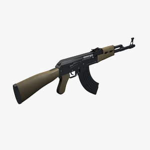 Ak 47 Blender Models For Download Turbosquid - avtomat kalashnikov 1947 ak 47 roblox