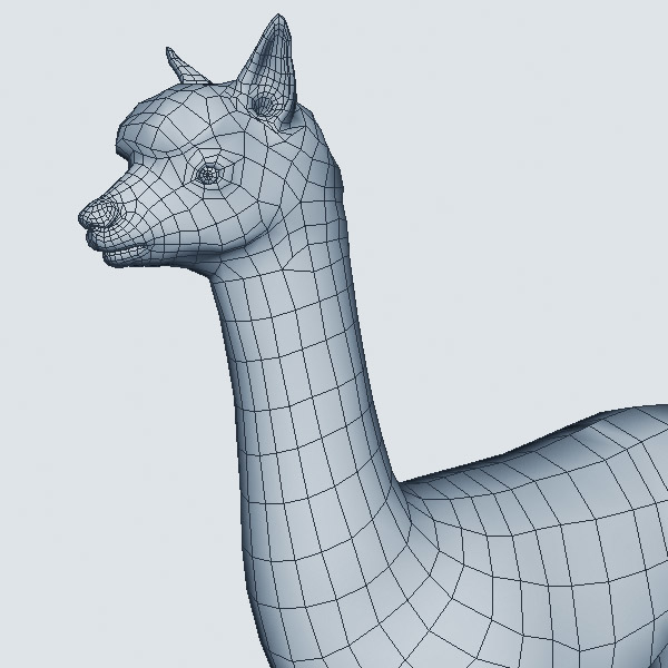 3d alpaca artiodactyl model