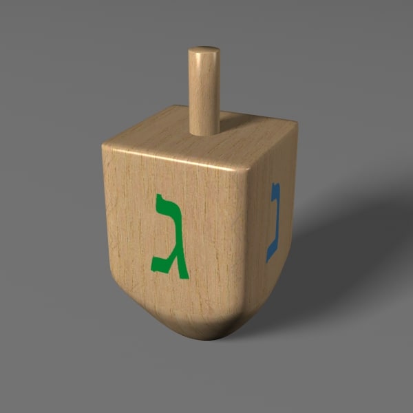 3d model hanukkah dreidel