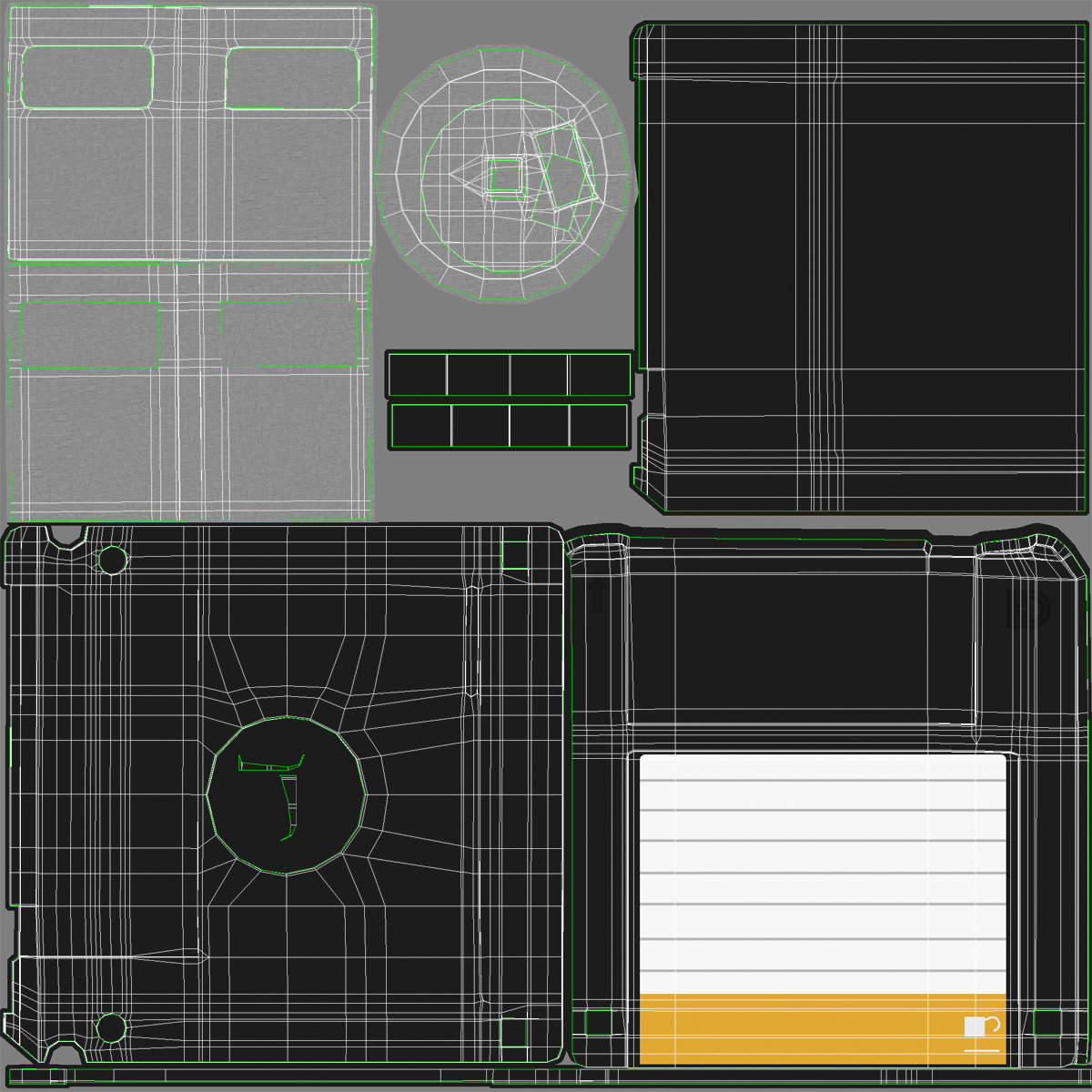 3d floppy disk model