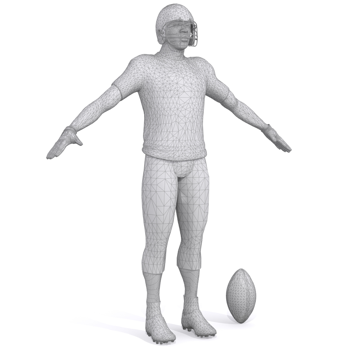 American football player 3d model