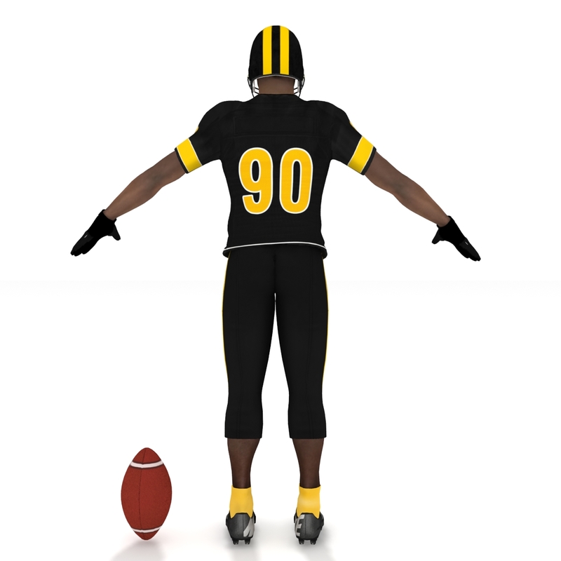 american football player 3d model