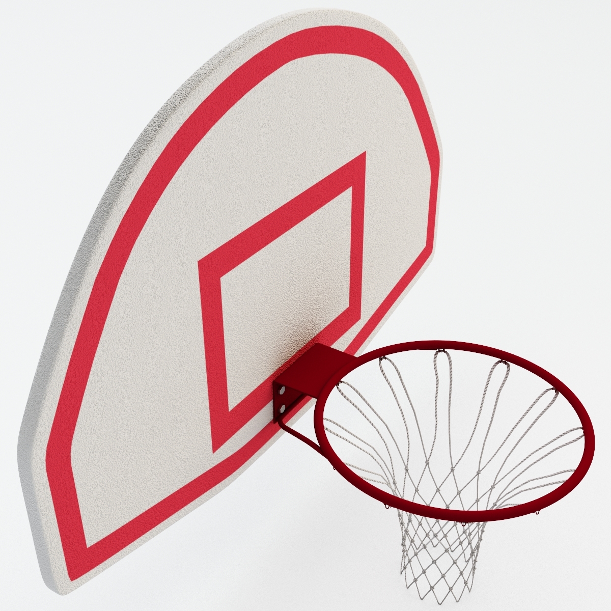 3ds basketball hoop curved backboard
