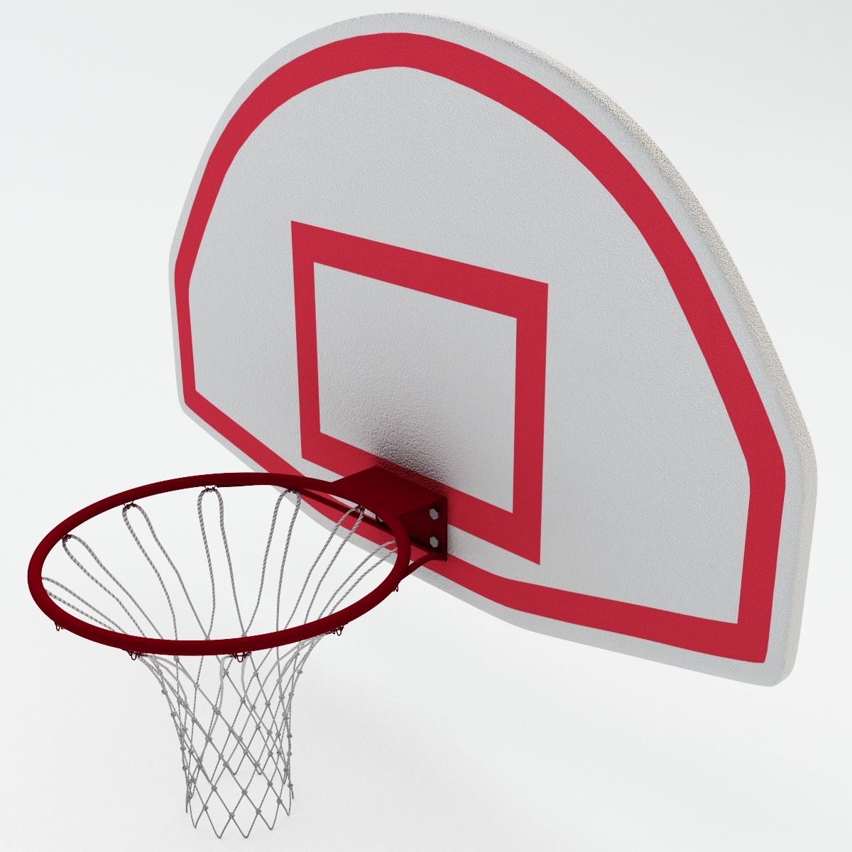 3ds basketball hoop curved backboard