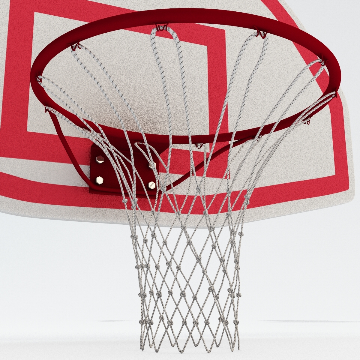 3ds basketball hoop curved backboard