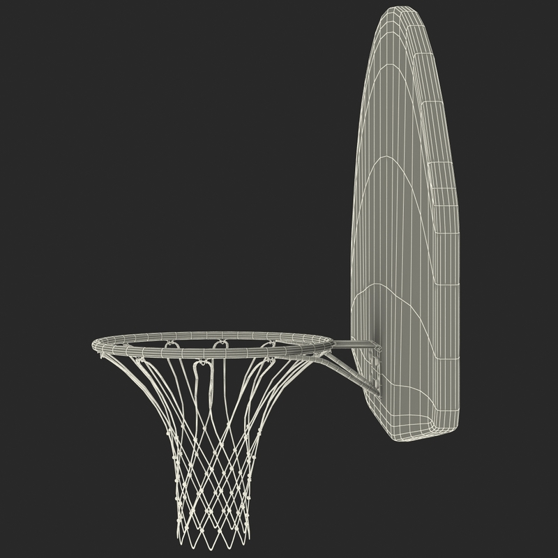 3ds basketball hoop curved backboard