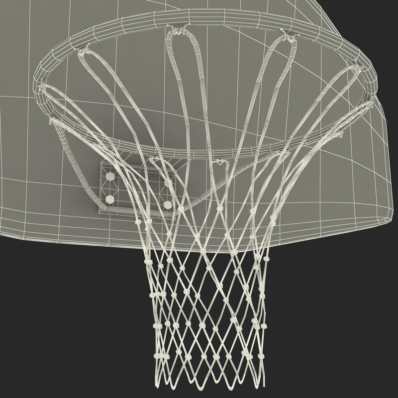 3ds basketball hoop curved backboard