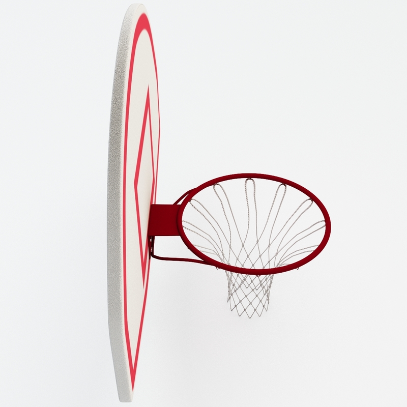 3ds basketball hoop curved backboard