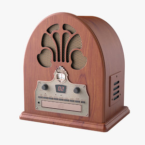 photoreal radio crosley cathedral 3d 3ds
