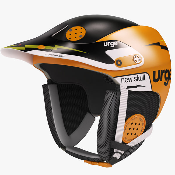 3d model snowboard helmet urge skull