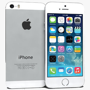 3d model apple iphone 5s silver