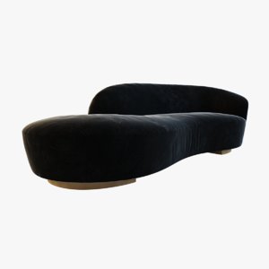 serpentine sofa black 3d max