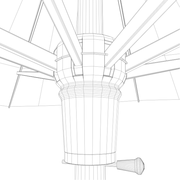 3d model parasol sunshade