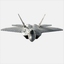 3d model of f-22a fighter