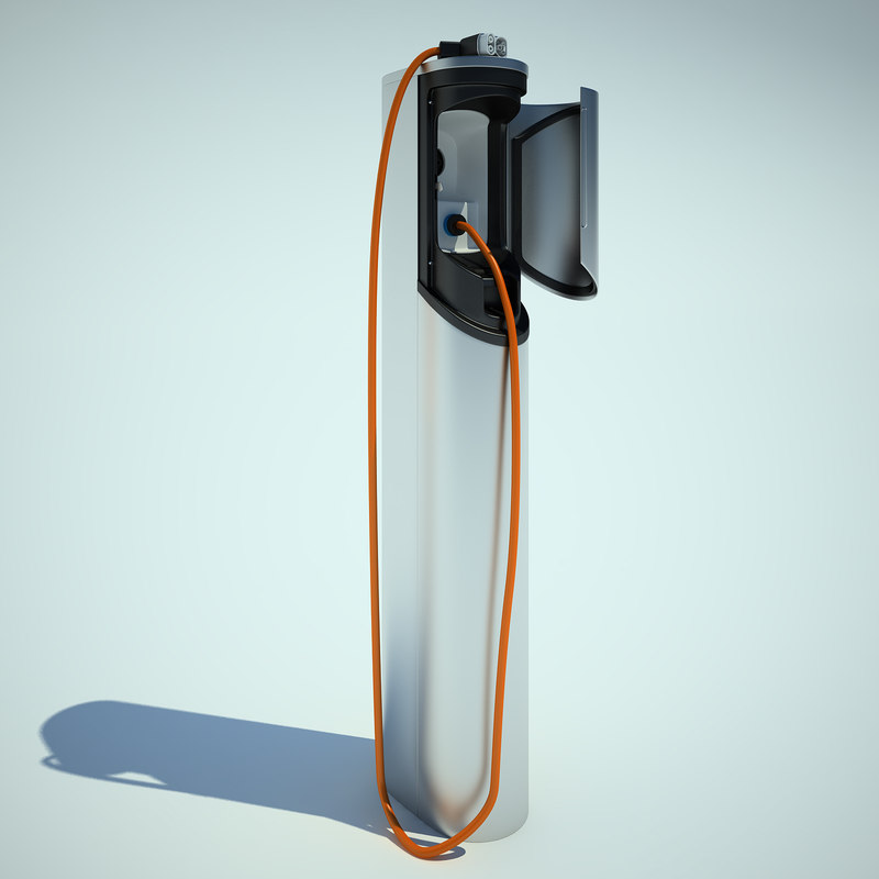 3d model electric car station