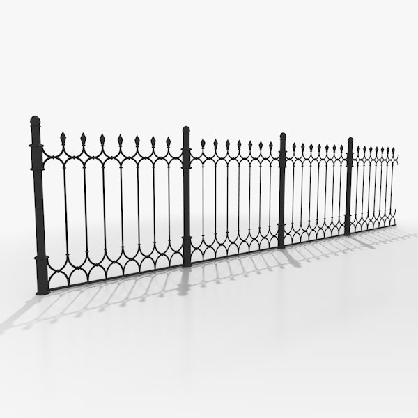 Wrought Iron Fence 3d Model