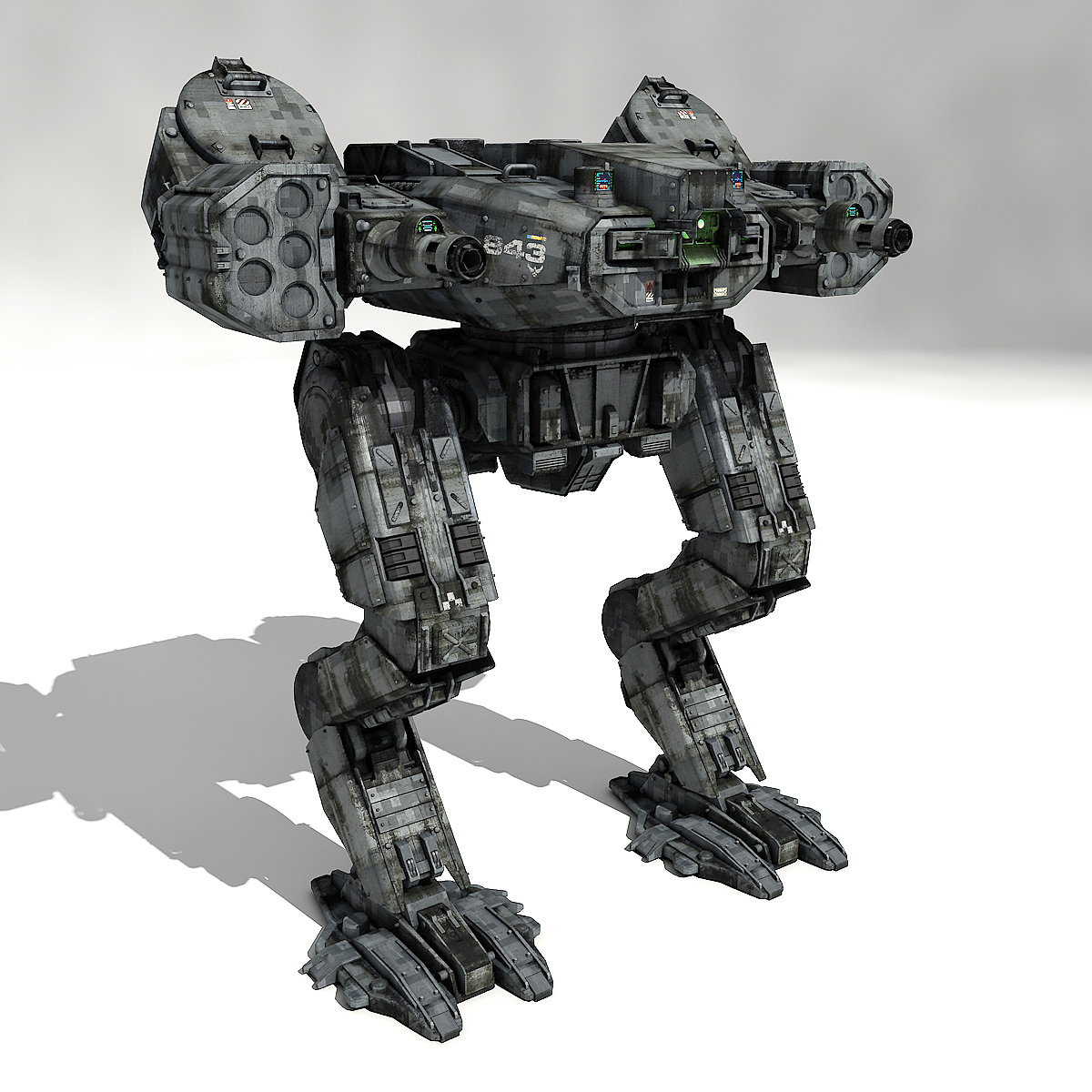 scifi mech 3d max