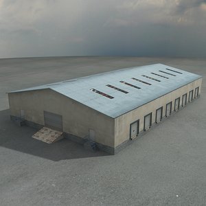 warehouse ware house 3d model