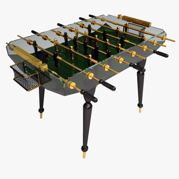 diamond classic gold foosball table 3d max