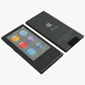 black ipod nano generation 3d model
