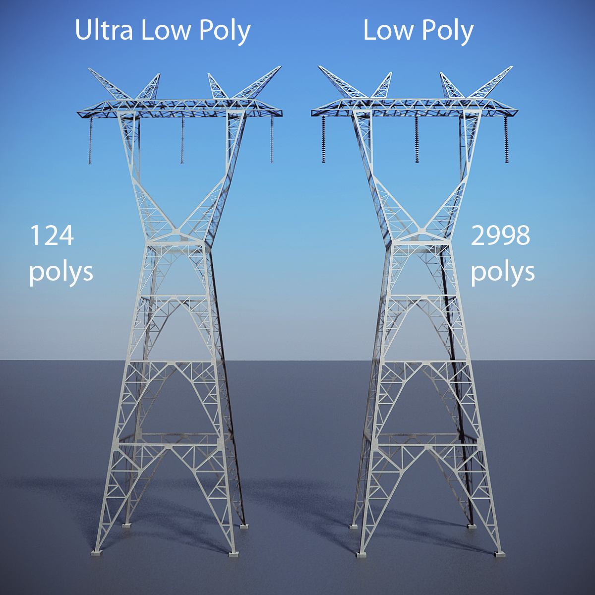 powerline pylons 3d model