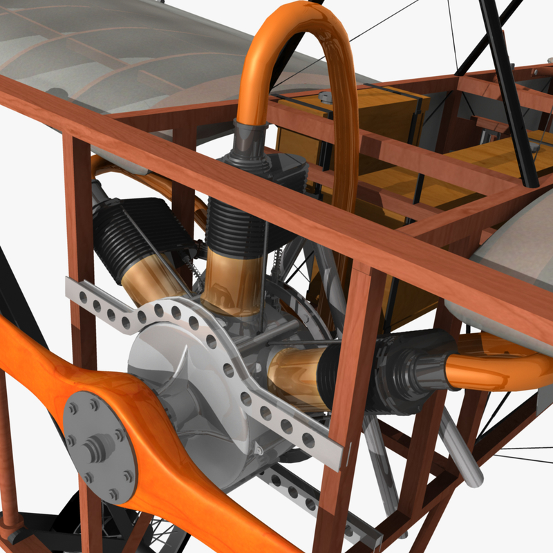 bleriot xi 3d obj