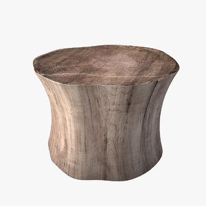 3d log coffee table model