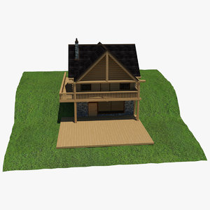 log house 3d model