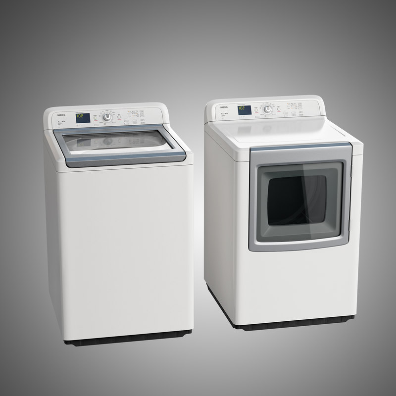 load washer dryer 3d model