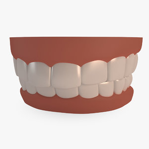 cartoon teeth 3d model
