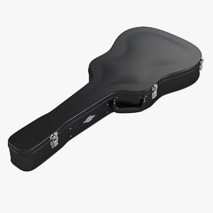 3d model hardshell electric guitar case
