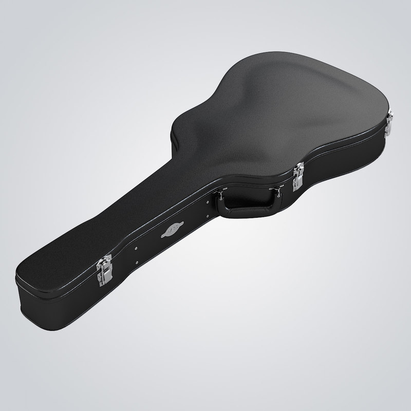 3d model hardshell electric guitar case