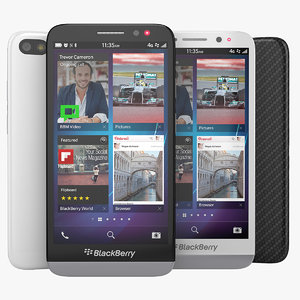 blackberry z30 smartphone black 3d model