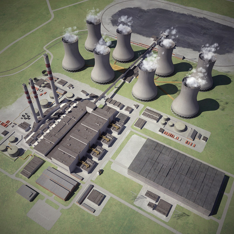 coalfired thermal power station obj