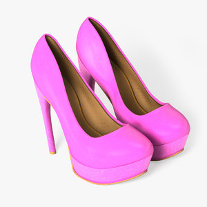 3d model shoes female foot