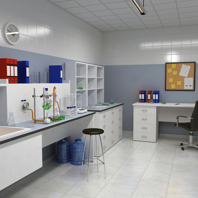 chemistry laboratory 3d model