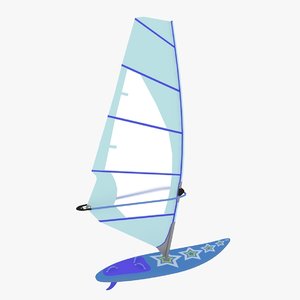 windsurfing freestyle board 3d max