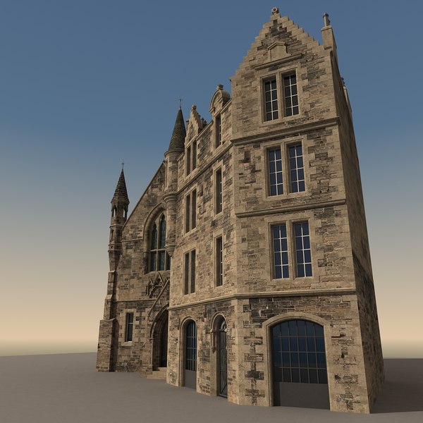buildings european edinburgh 3d max