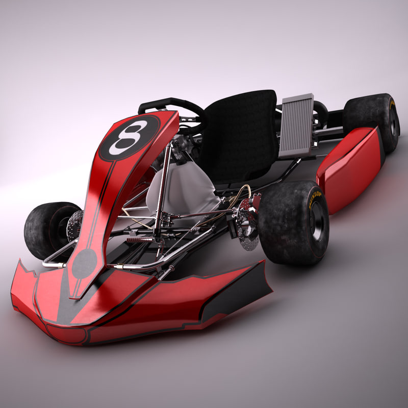 3d model racing go-kart