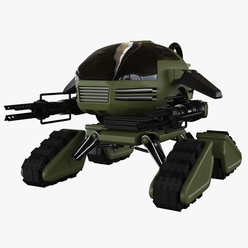 3d model sci-fi military robot