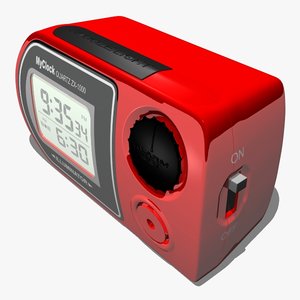 digital alarm clock 3d model