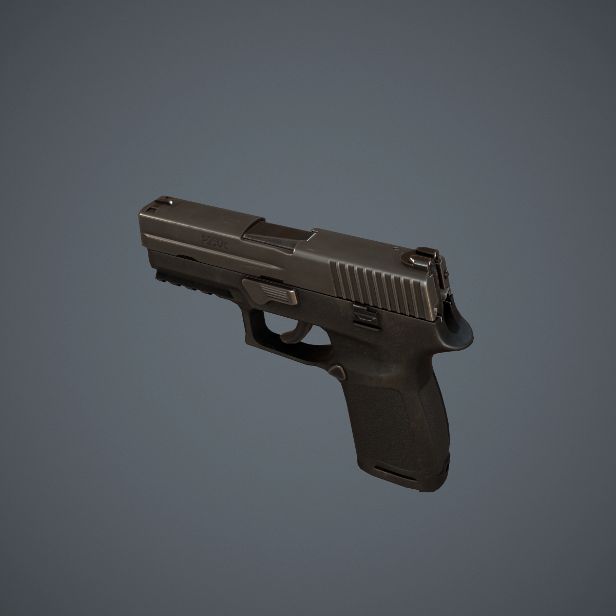 p250 compact pistol 3d max