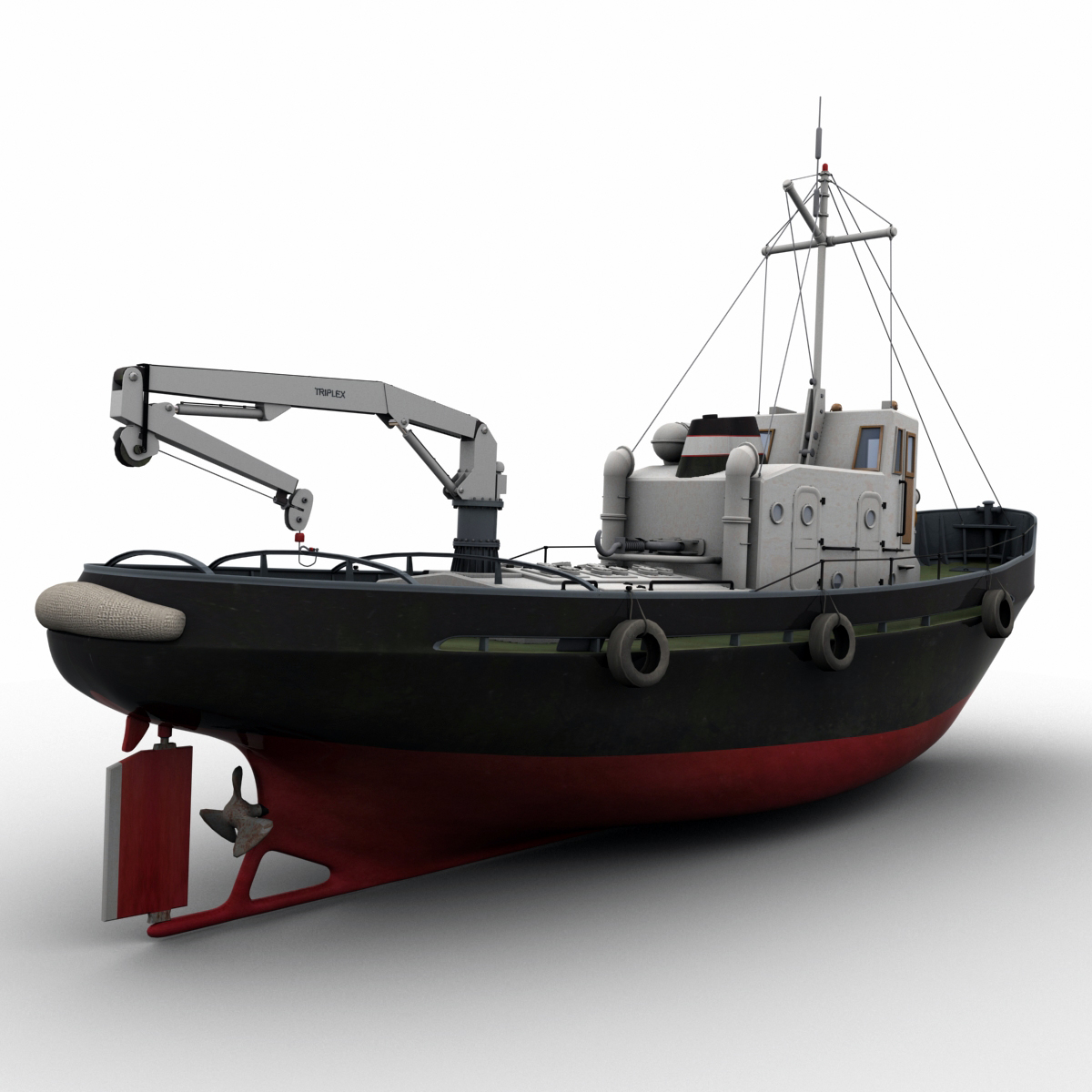 3d model tugboat crane