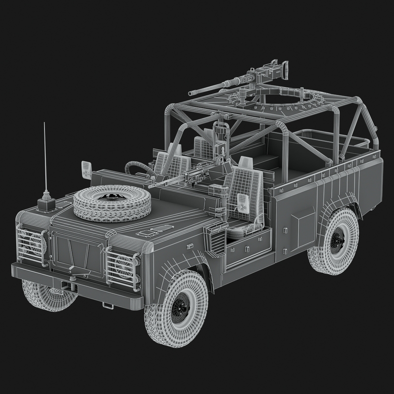 british land rover defender 3d model