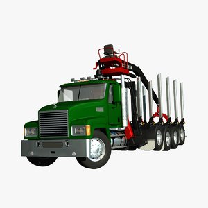 mack truck logger 3d model