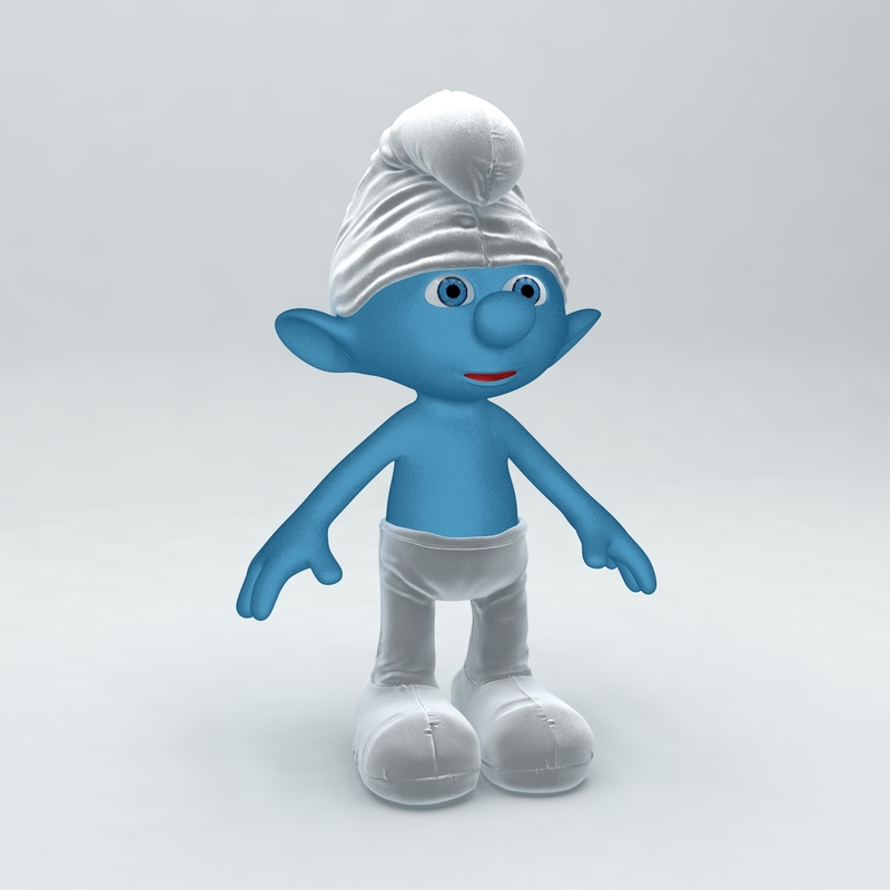 smurf rigged animation 3d model