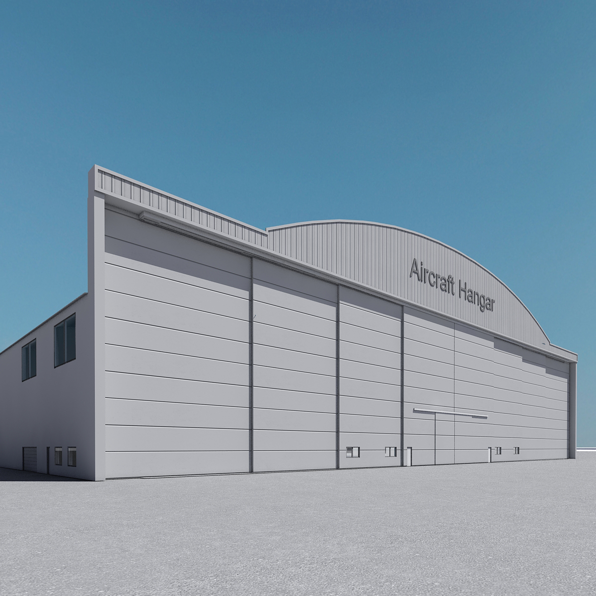 aircraft hangar 3d model
