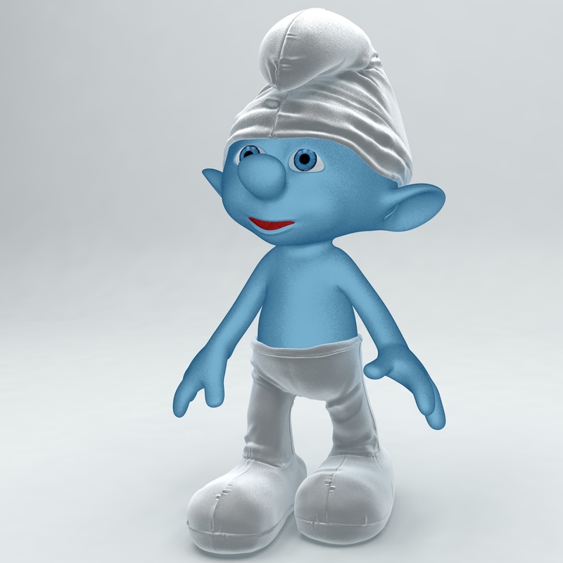 smurf rigged animation 3d model